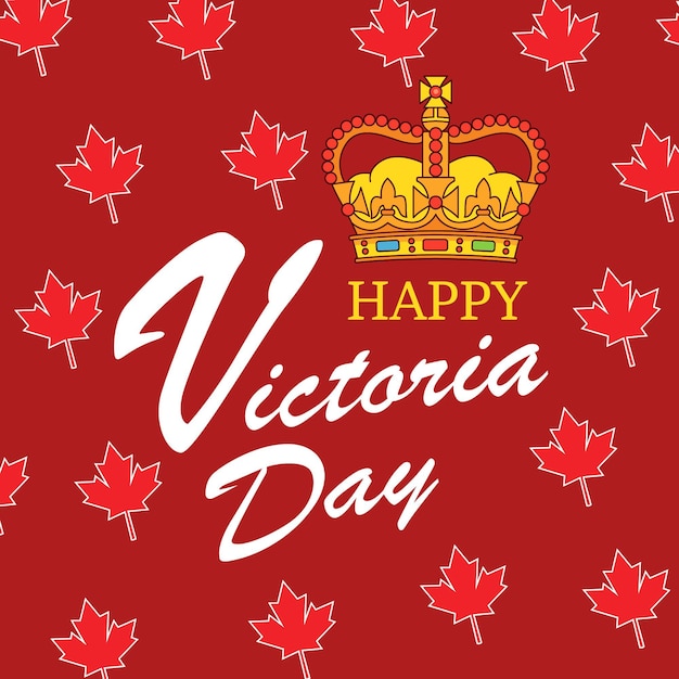 Ilustração desenhada à mão no canadian victoria day