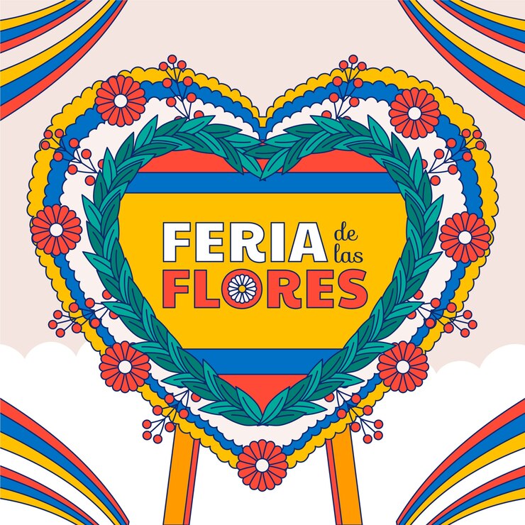 Vetor grátis ilustração desenhada à mão para a celebração colombiana da feria de las flores