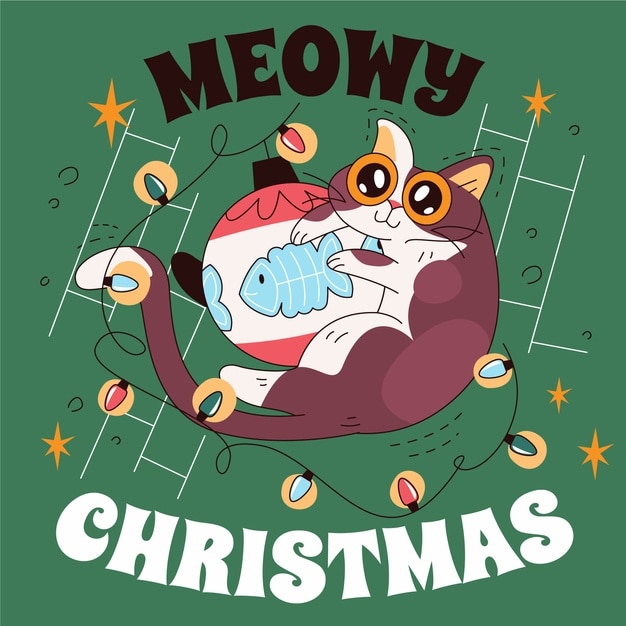 Vetor grátis ilustração desenhada à mão para a celebração da temporada de natal