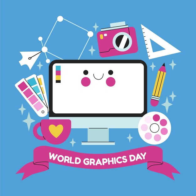 Ilustração desenhada à mão para gráficos do mundo