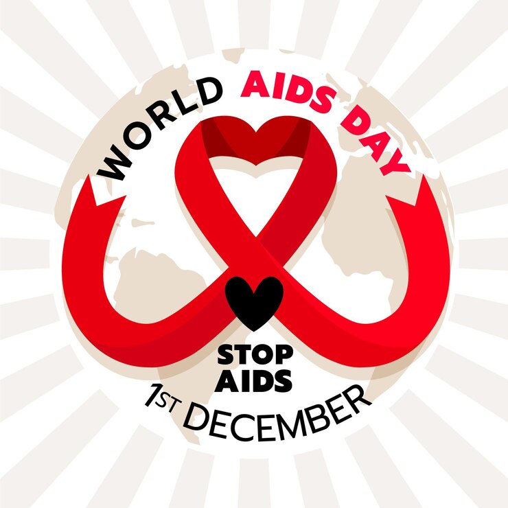 Vetor grátis ilustração desenhada à mão para o dia mundial da aids