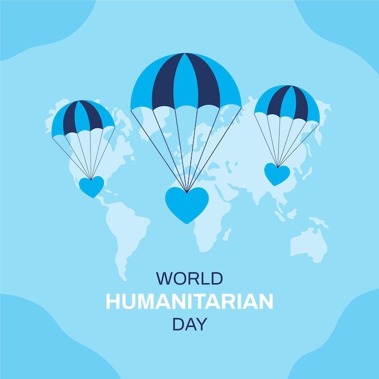 Vetor grátis ilustração design plano de evento do dia humanitário mundial