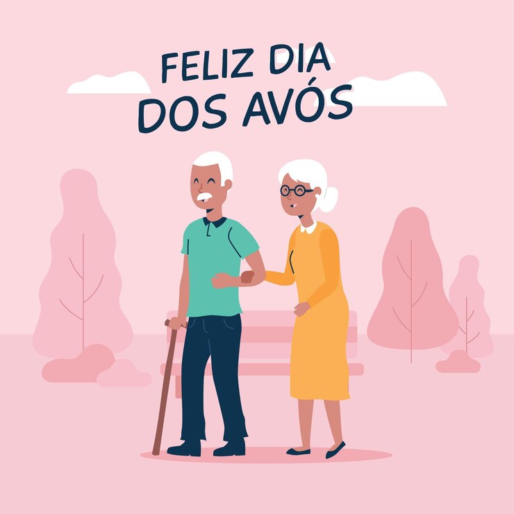 Vetor grátis ilustração design plano dia dos avós