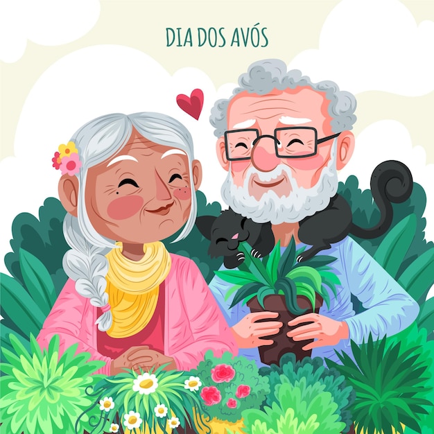 Ilustração detalhada do dia dos avos