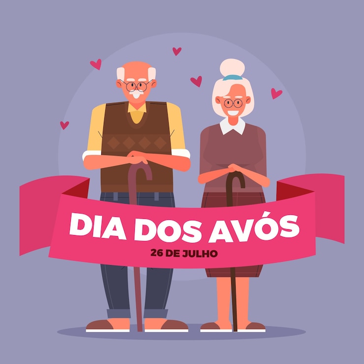 Vetor grátis ilustração dia dos avós