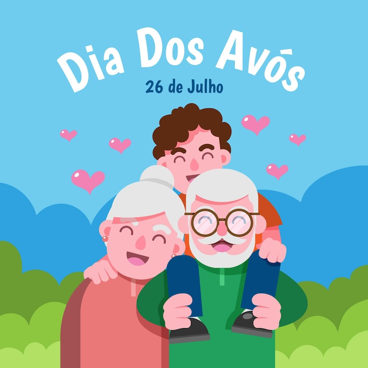 Vetor grátis ilustração dia dos avós