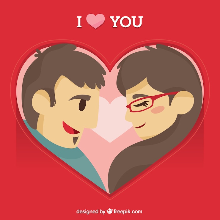 Vetor grátis ilustração do amor casal