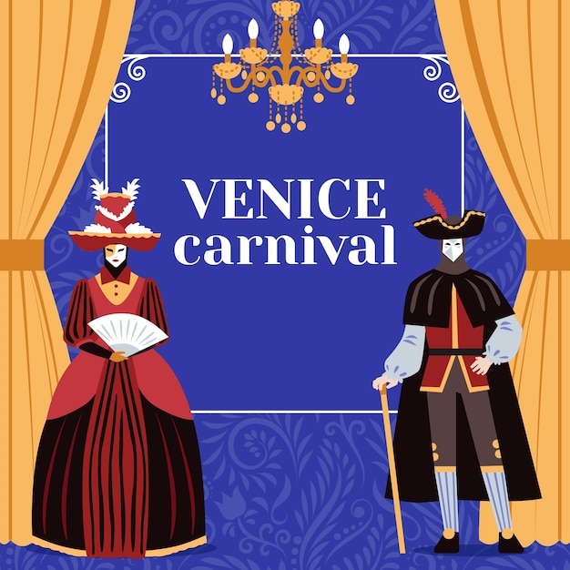 Ilustração do carnaval de veneza