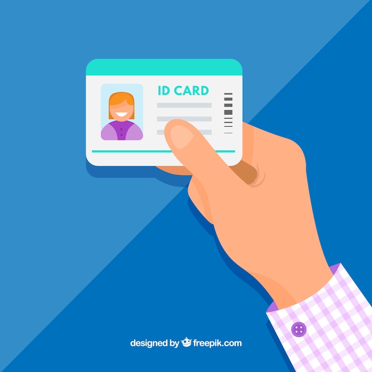 Vetor grátis ilustração do cartão de identificação