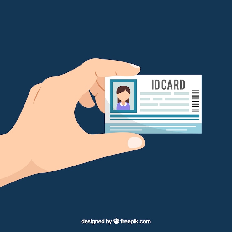 Vetor grátis ilustração do cartão de identificação