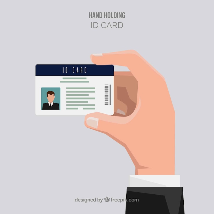 Vetor grátis ilustração do cartão de identificação