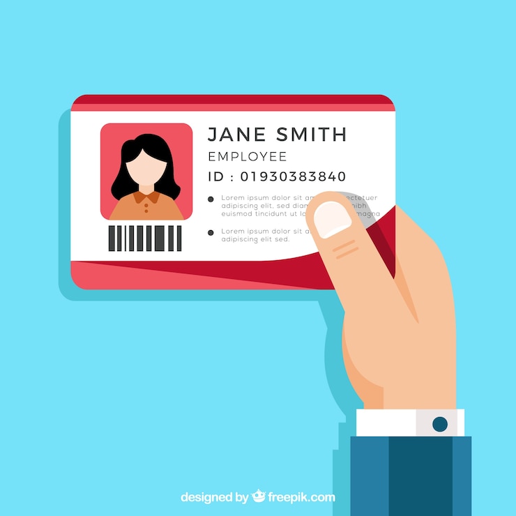 Vetor grátis ilustração do cartão de identificação