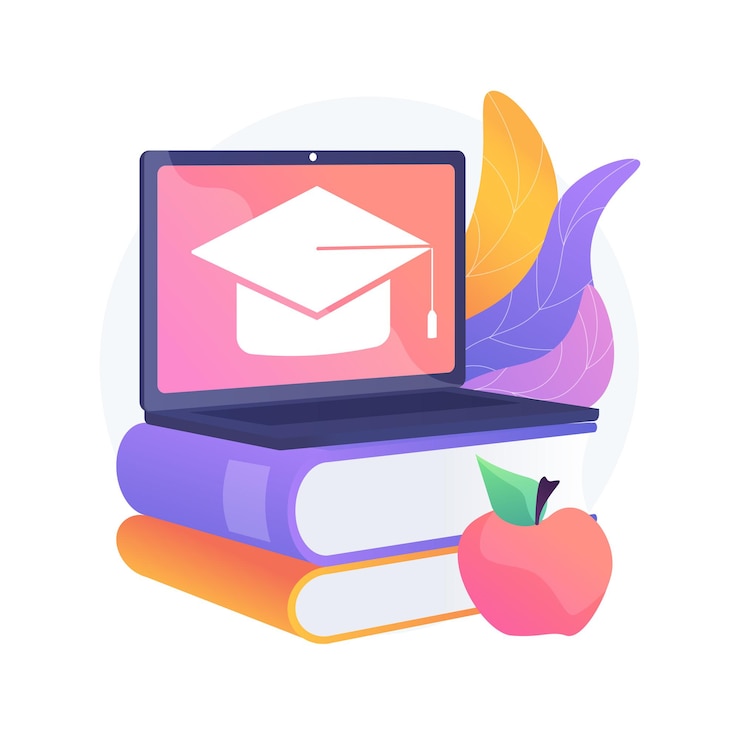 Vetor grátis ilustração do conceito abstrato da plataforma da escola online. ensino doméstico, plataforma de educação online, aulas digitais, cursos virtuais, lms para a escola
