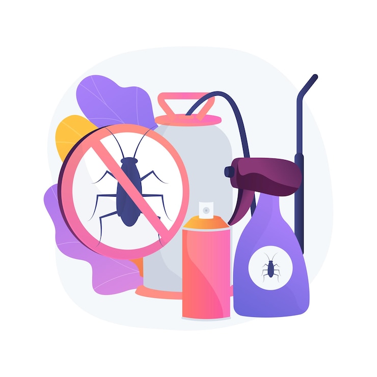 Vetor grátis ilustração do conceito abstrato de controle de insetos-praga em casa. controle de insetos pragas, serviço de exterminador de vermes, equipamento de tripes de insetos, solução faça você mesmo, proteção de jardins domésticos