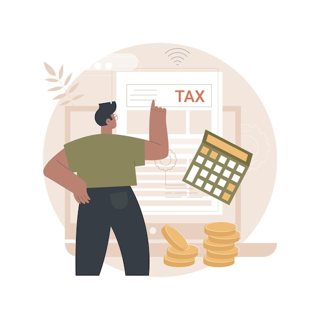 Vetor grátis ilustração do conceito abstrato do arquivamento eletrônico de impostos