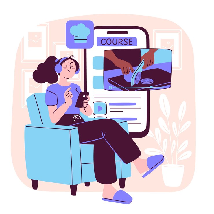 Vetor grátis ilustração do conceito da aplicação do curso
