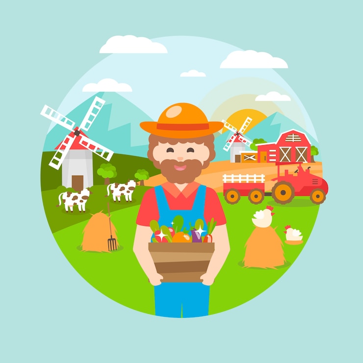 Vetor grátis ilustração do conceito de agricultura biológica