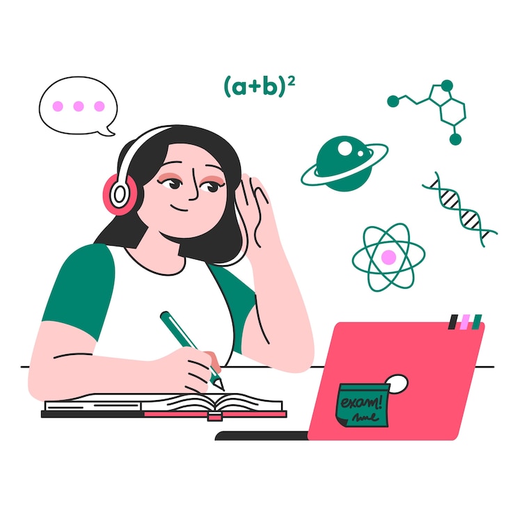 Vetor grátis ilustração do conceito de aprendizagem
