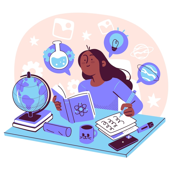 Vetor grátis ilustração do conceito de aprendizagem