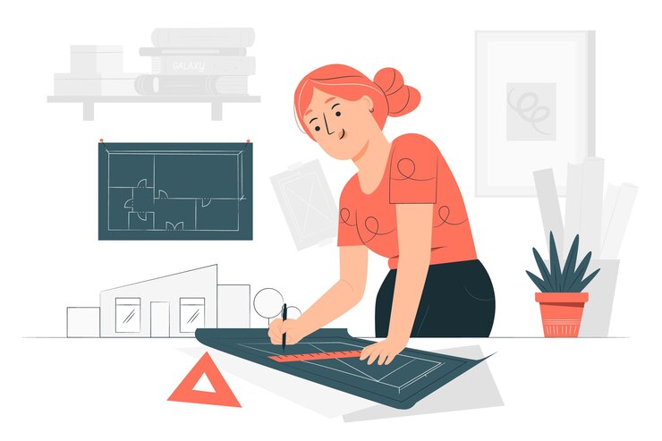 Vetor grátis ilustração do conceito de arquiteto