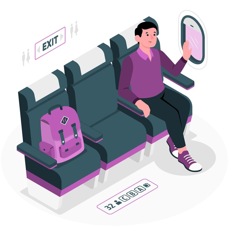 Vetor grátis ilustração do conceito de assento na janela
