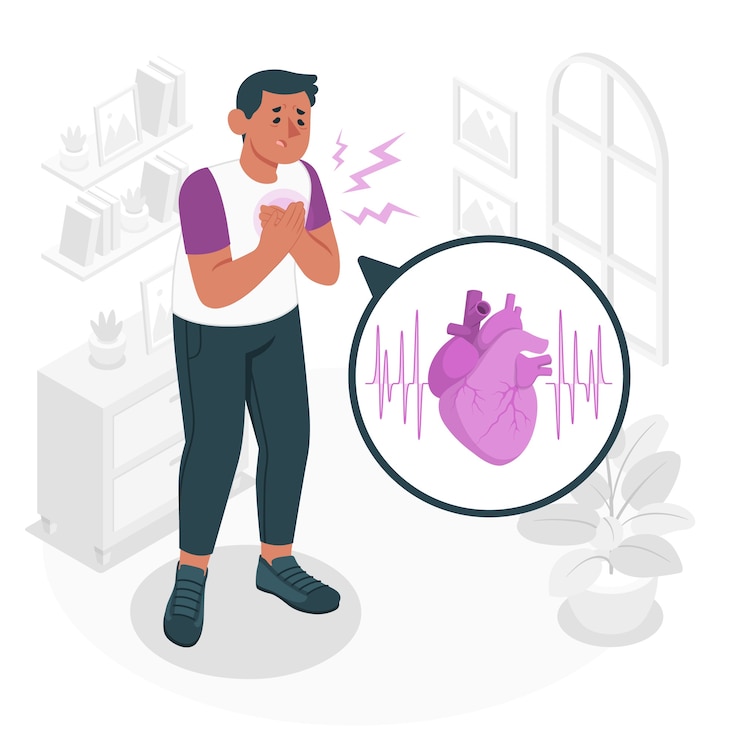 Vetor grátis ilustração do conceito de ataque cardíaco