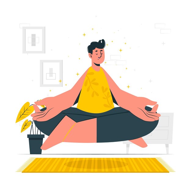Ilustração do conceito de atenção plena