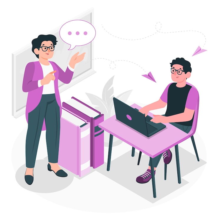 Vetor grátis ilustração do conceito de aula