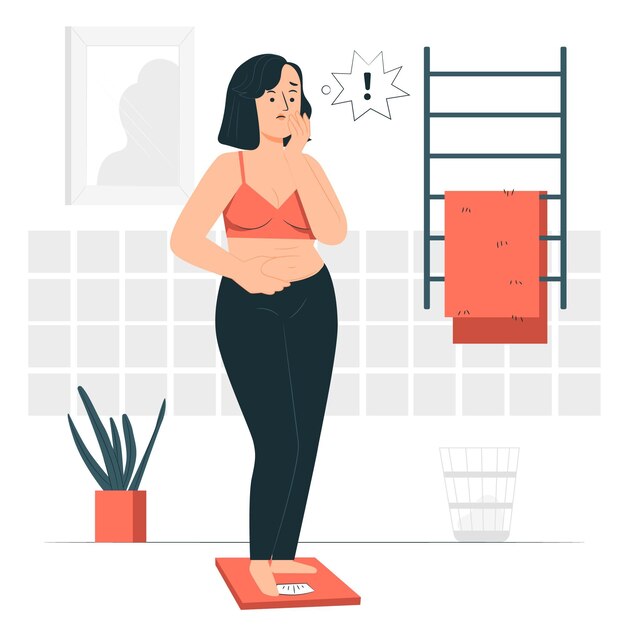 Ilustração do conceito de baixa autoestima