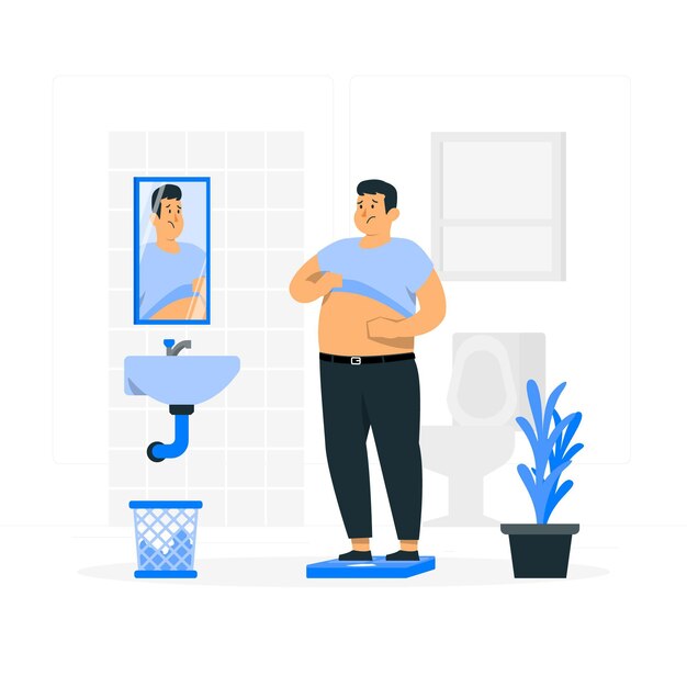 Ilustração do conceito de baixa autoestima