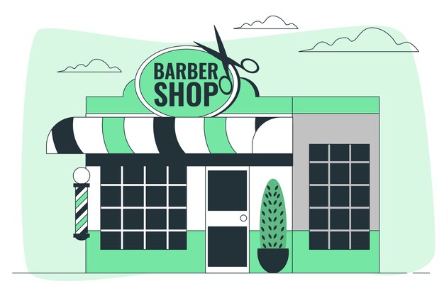 Vetor grátis ilustração do conceito de barbearia