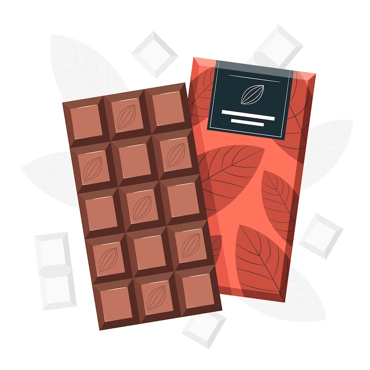 Vetor grátis ilustração do conceito de barra de chocolate