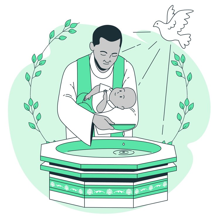 Vetor grátis ilustração do conceito de batismo