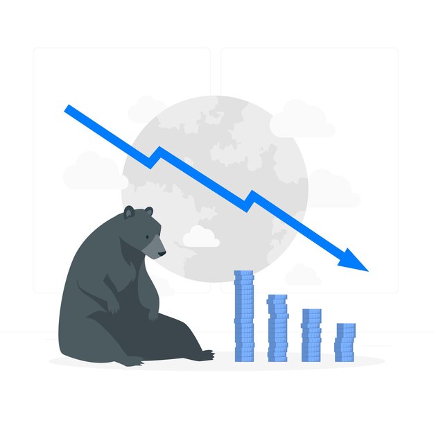 Vetor grátis ilustração do conceito de bear market