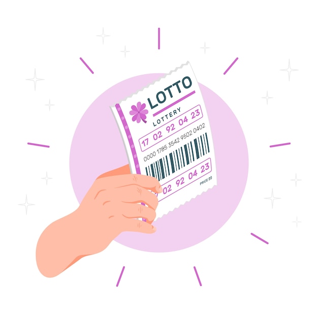Vetor grátis ilustração do conceito de bilhete de loteria