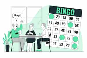 Vetor grátis ilustração do conceito de bingo