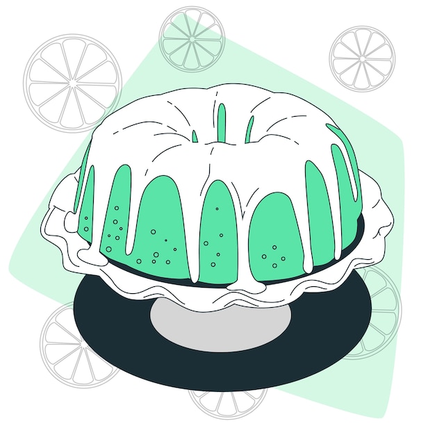 Vetor grátis ilustração do conceito de bolo bundt