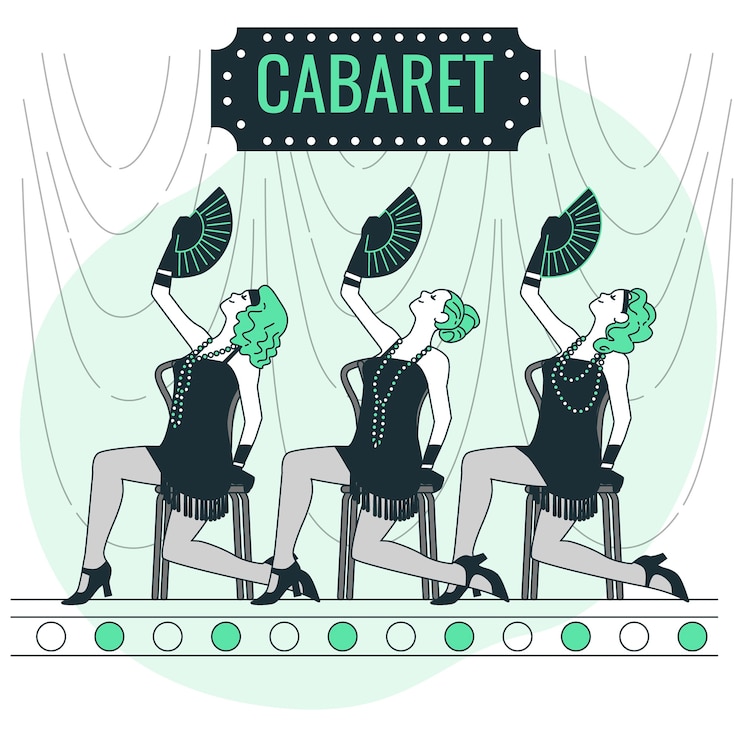 Vetor grátis ilustração do conceito de cabaré