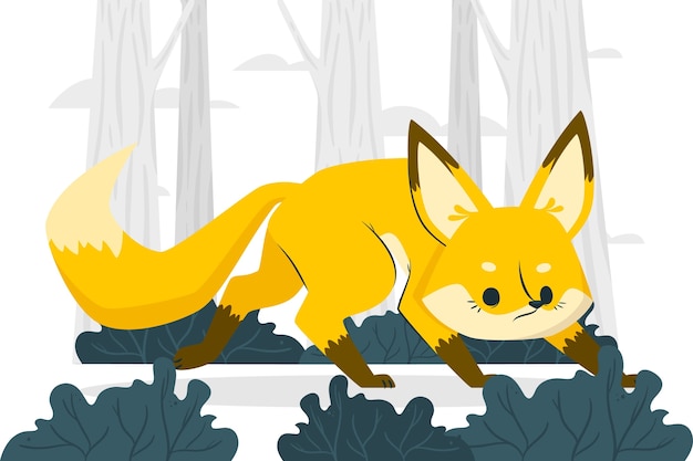 Vetor grátis ilustração do conceito de caça à raposa