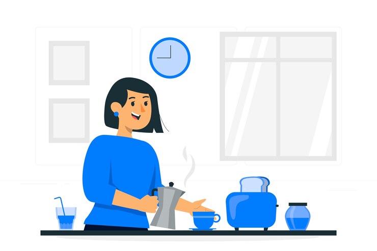 Vetor grátis ilustração do conceito de café da manhã
