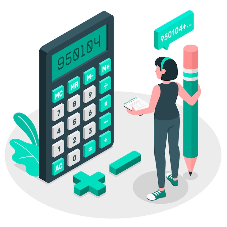 Vetor grátis ilustração do conceito de calculadora