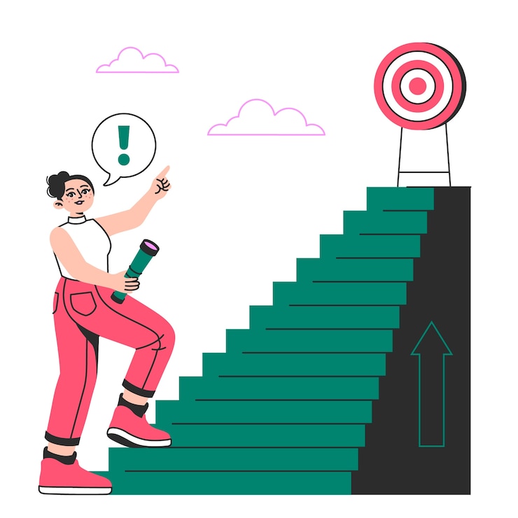 Vetor grátis ilustração do conceito de caminho de carreira