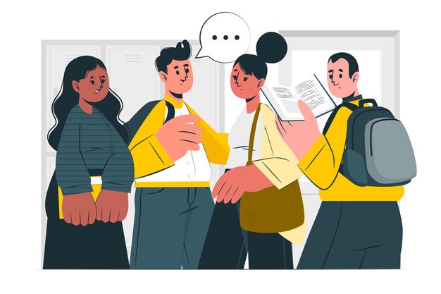Ilustração do conceito de campus universitário