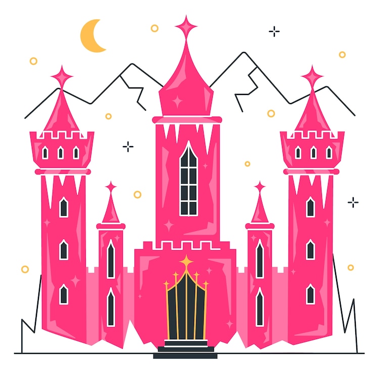 Vetor grátis ilustração do conceito de castelo de gelo