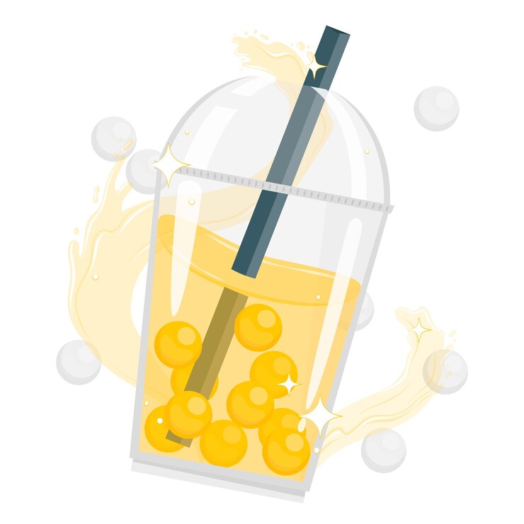 Vetor grátis ilustração do conceito de chá de bolha