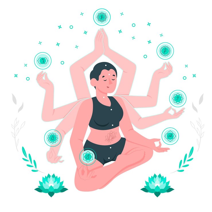 Vetor grátis ilustração do conceito de chakras