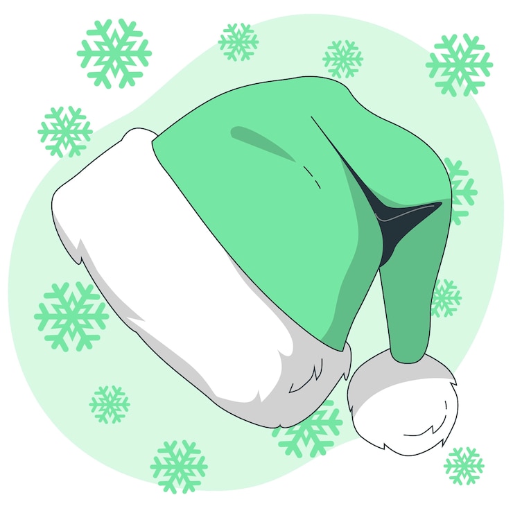 Vetor grátis ilustração do conceito de chapéu de papai noel