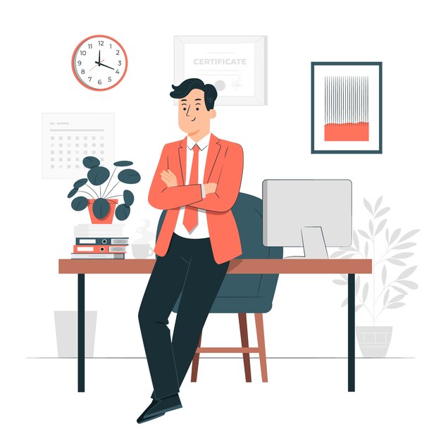 Ilustração do conceito de chefe