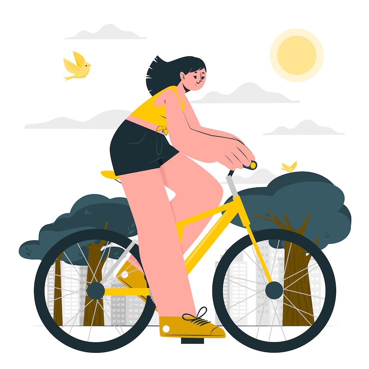 Vetor grátis ilustração do conceito de ciclismo