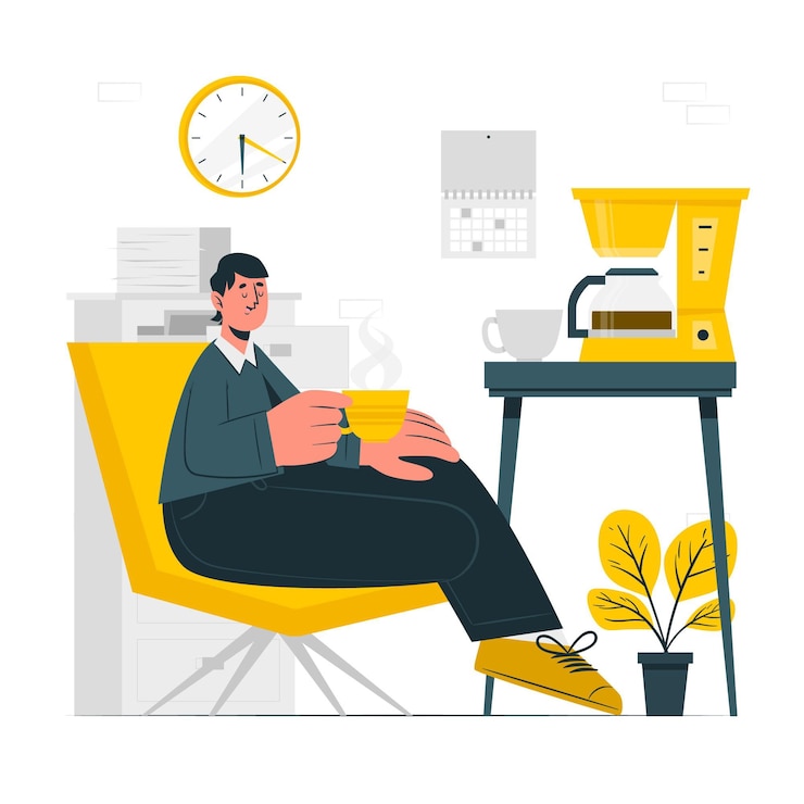 Vetor grátis ilustração do conceito de coffee break